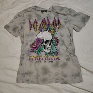 Def Leppard Hysteria Tour Graphic Tee - Gray